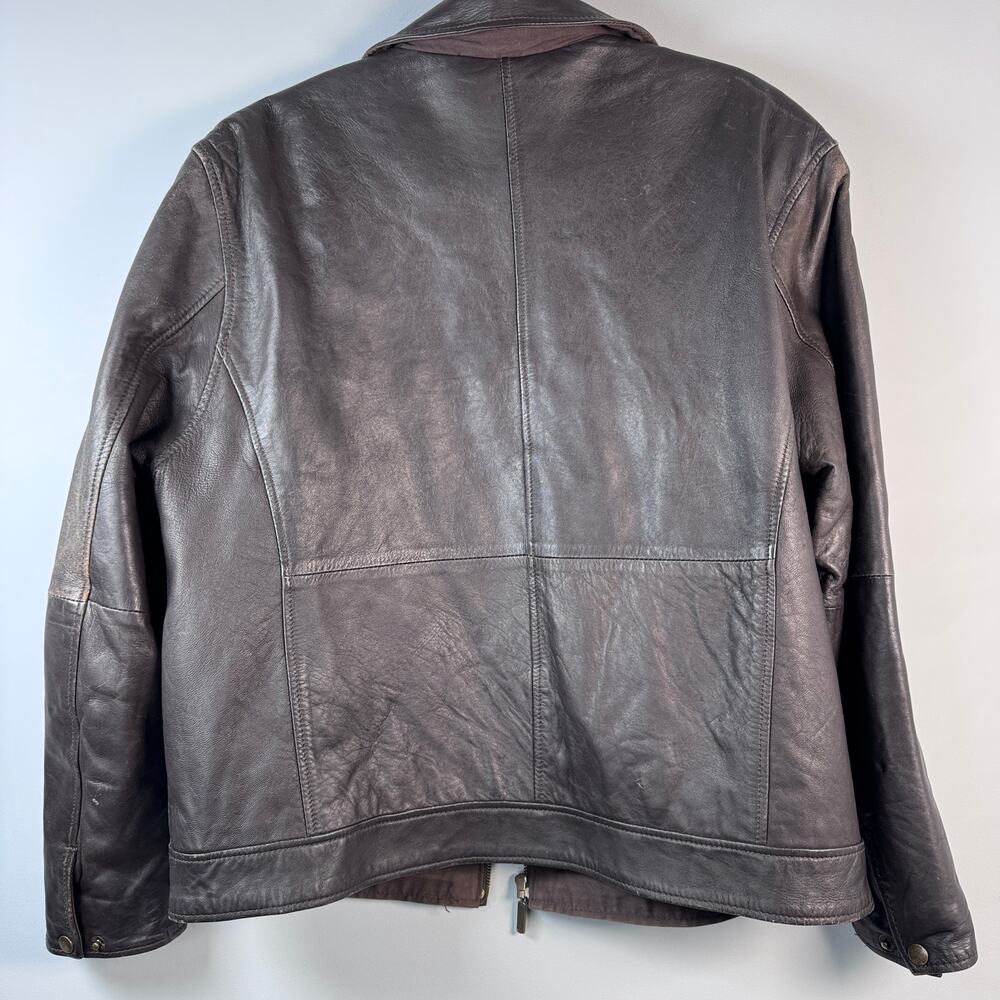 Saddlebred Men's L Leather Bomber style Jacket - Picture 2 of 7